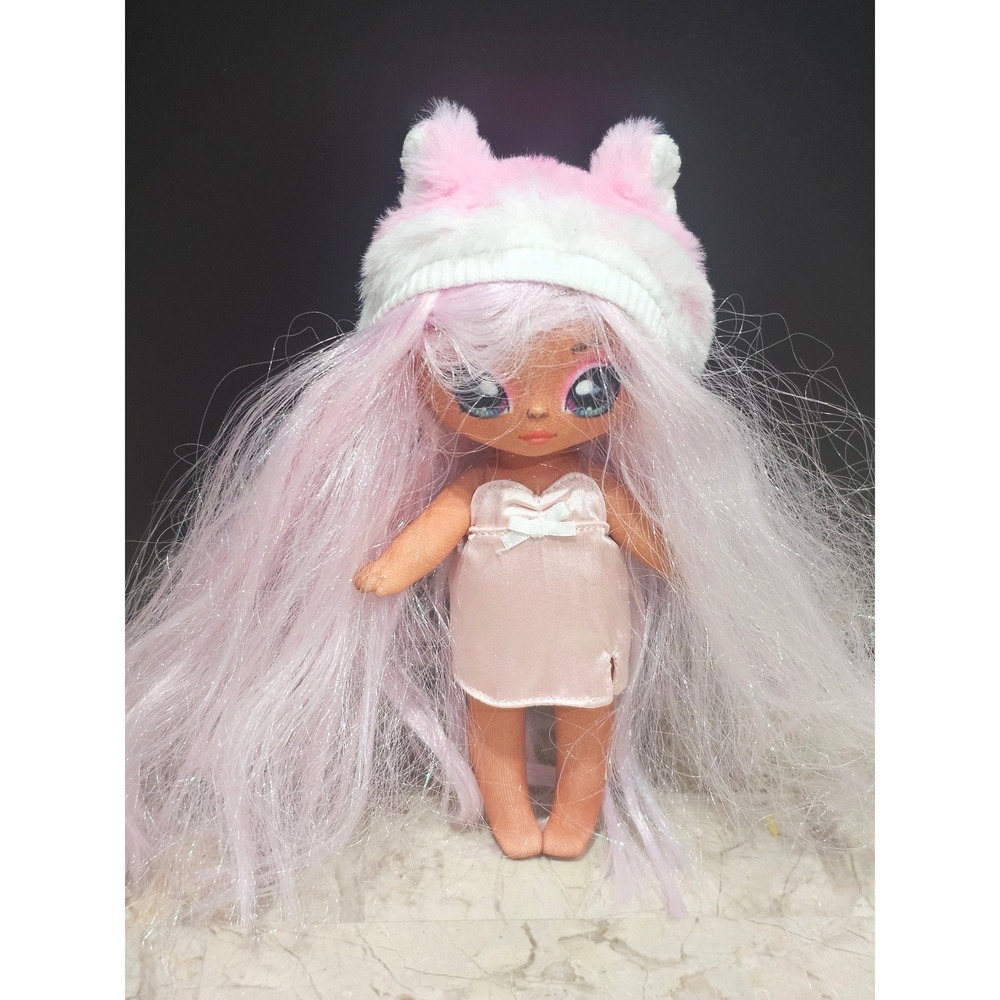 Na Na Surprise Doll Pink Furry Hat Long Pink Hair Cute Dress Toy